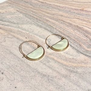 💗 3/$20: New Brass Green demi-lune Statement Earrings